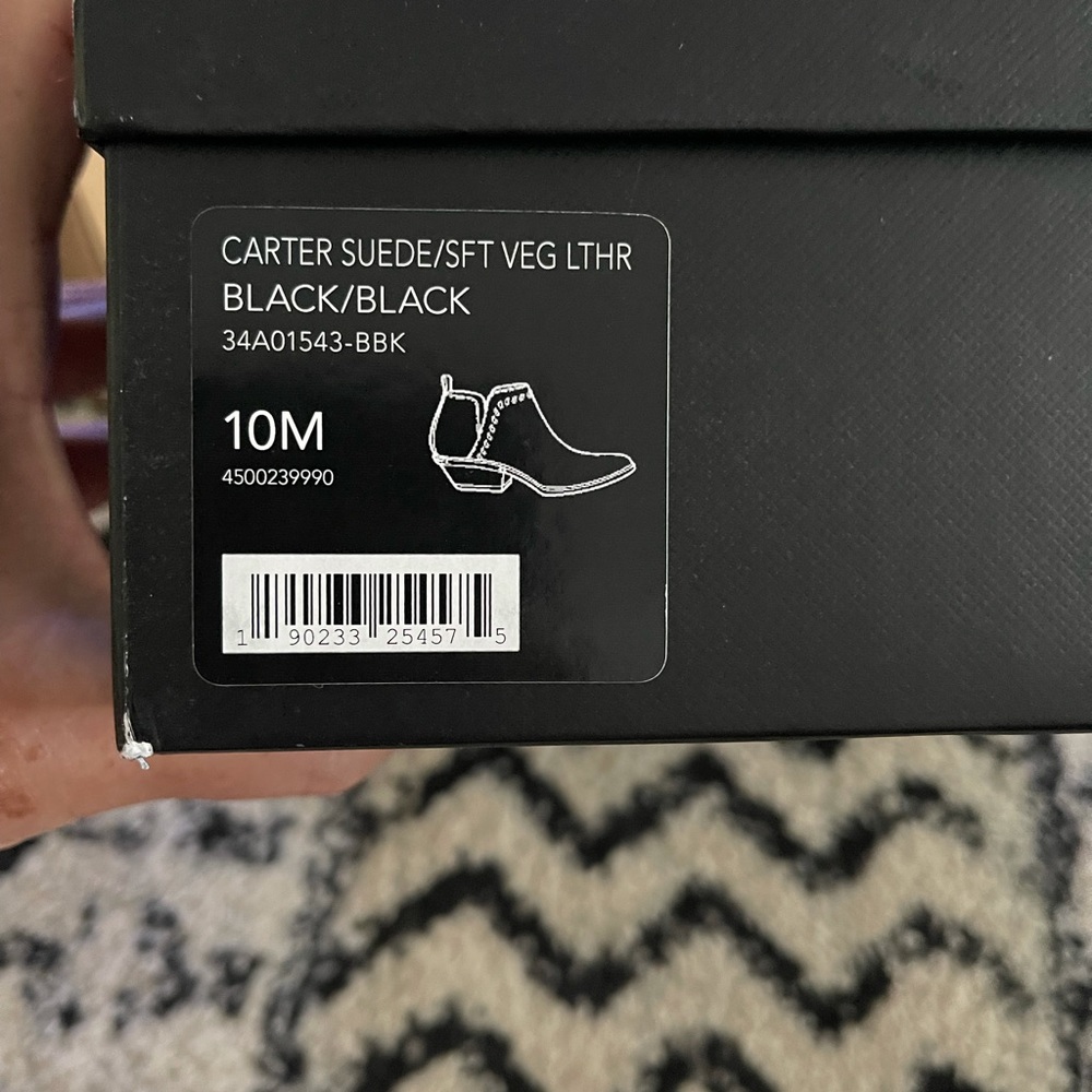 COACH Black suede boots.